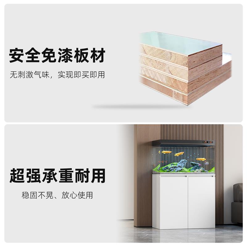 实木鱼缸底柜家用客厅中小型鱼缸底座水族箱承重底柜落地隔断柜子图片