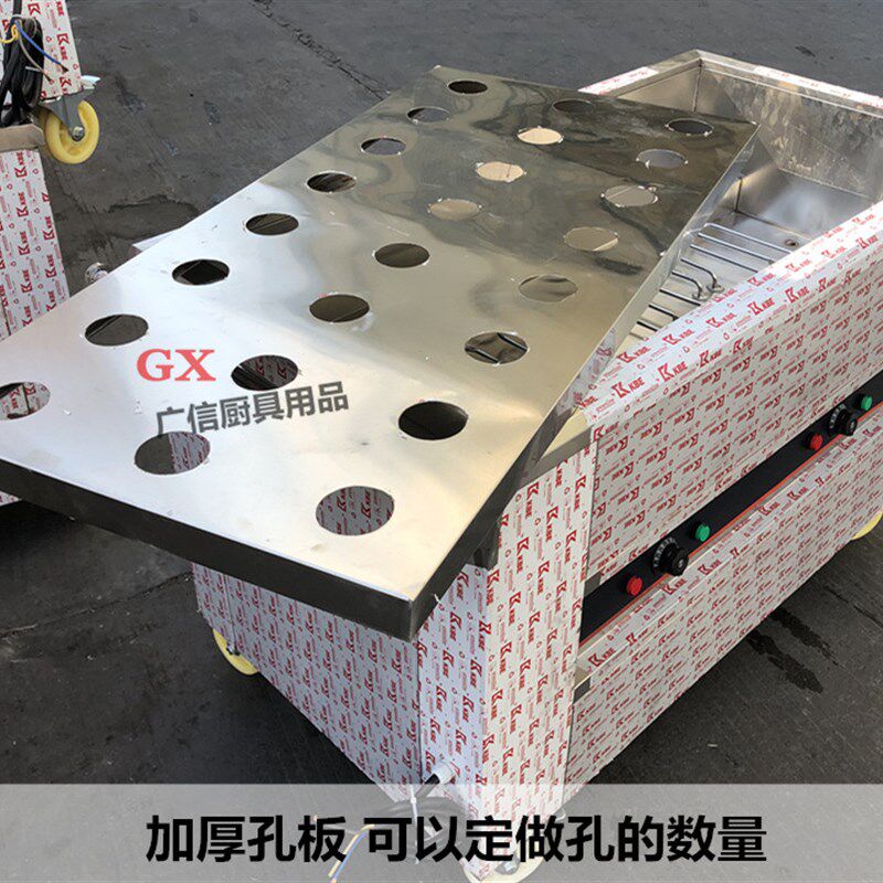 加厚款不锈钢蒸笼保温车广式早点早餐点心车笼仔电加热恒温熟笼车
