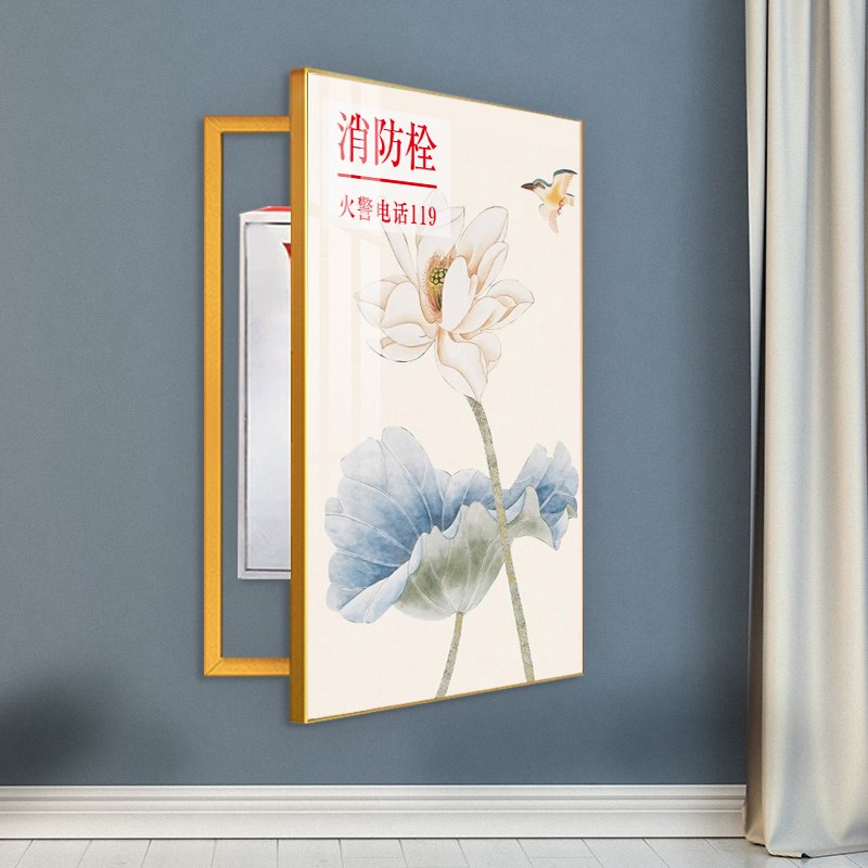 可定制铝合金画框中式电表箱消防栓装饰遮挡挂画消火栓装饰画壁画