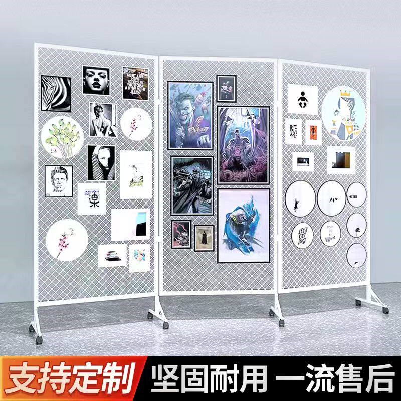 折叠网格展示架幼儿园作品展示架画展画室移动户外美术展览架铁艺