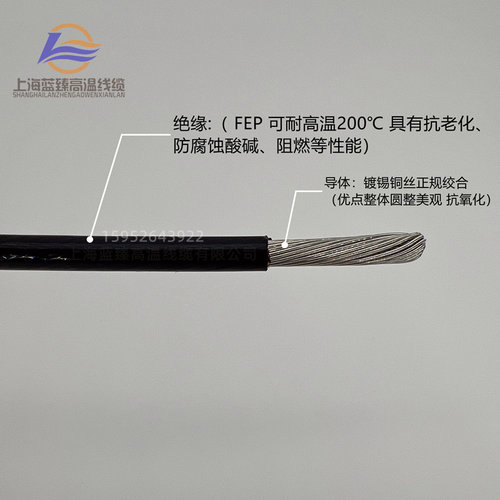 AF200铁氟龙耐高温电线镀锡四氟导线地感线圈0.2/0.3/0.5/1.5平方