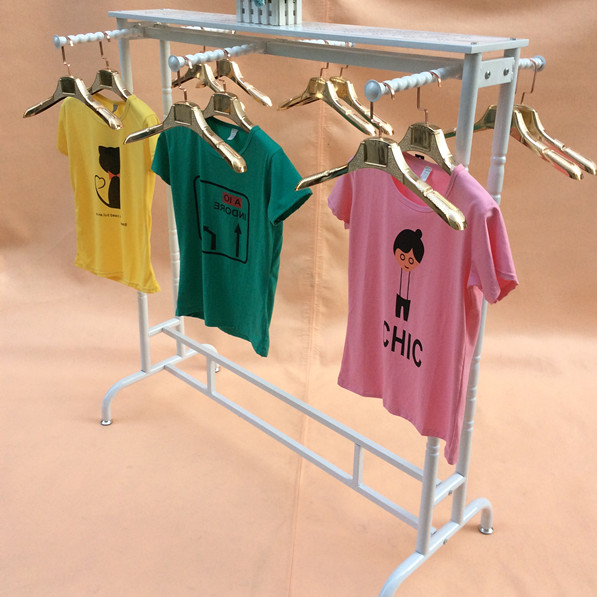 正挂衣服展示架落地式中岛服装架男女装六臂货架铁艺童装店双面杆