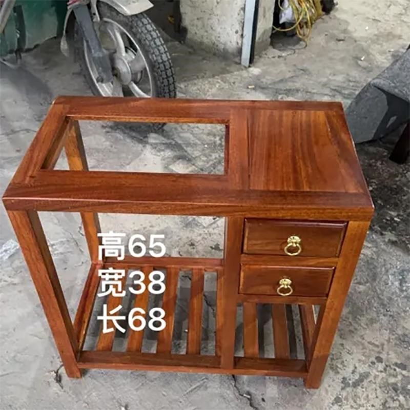 实木茶水柜花梨木茶水架茶台桌边柜茶桌水柜一体中式边柜一体