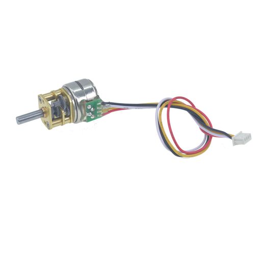 12GA-15BY无刷步进减速电机2相4线全金属齿轮带防尘5V12V微型马达