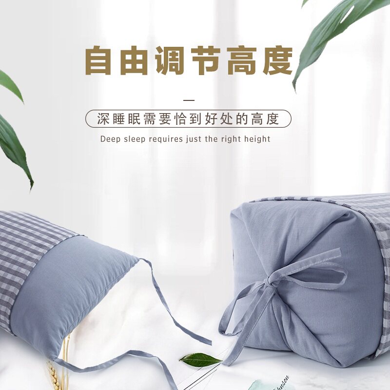 纯荞麦皮枕头大人加厚高硬枕单人全苦荞麦壳枕芯家用助睡眠护颈枕
