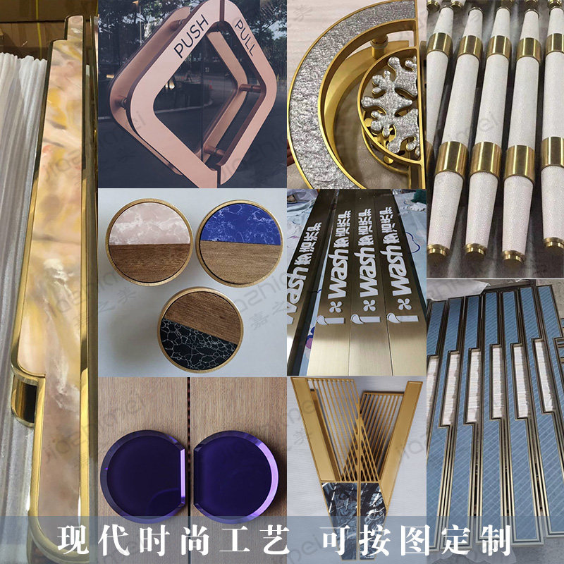 现代欧式大拉手玻璃大门拉手推拉把钢化双开个性创意木门白色定制