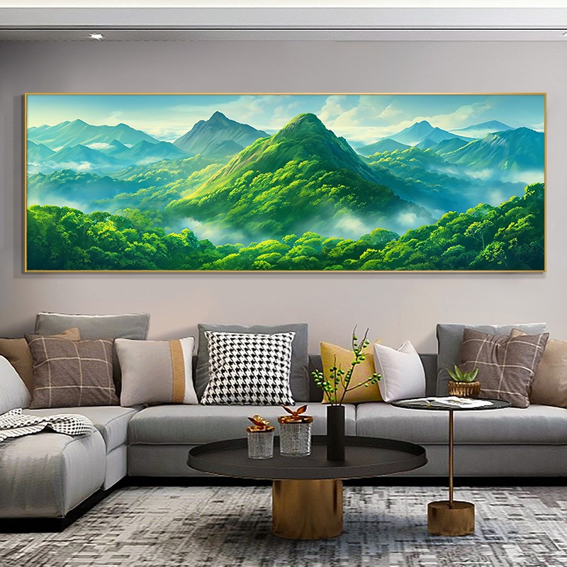 背有靠山钻石画客厅满钻2025新款砖石秀钻石贴十字绣风景大画手工