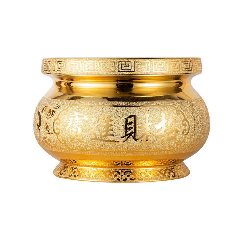 沙金香炉陶瓷供佛加大号家用居室内香碗佛具财神插香寺庙烧香炉