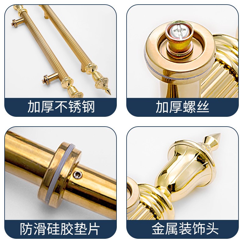 玻璃门拉手现代豪华门木门扶手青古红古钛金别墅大门把手对装现货