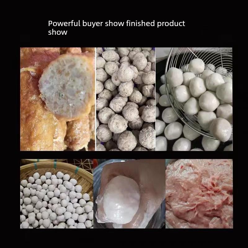 全自动肉丸机,变频肉泥搅拌机,不锈钢大虾滑拉蛋白打包机