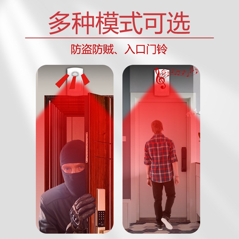 独立红外警报器家用店铺防盗手机远程APP通知室内红外人体感应器