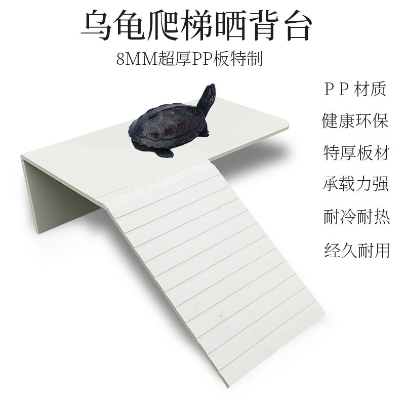 乌龟晒台龟箱爬梯晒背台爬坡休息龟缸造景巴西龟火焰龟草龟躲避台图片