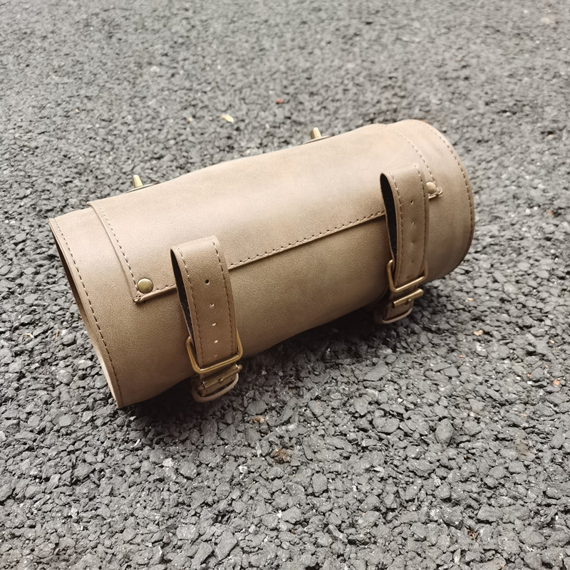 电动车挂包摩托车边包机车复古自行车皮革圆筒后座尾包车头包硬包