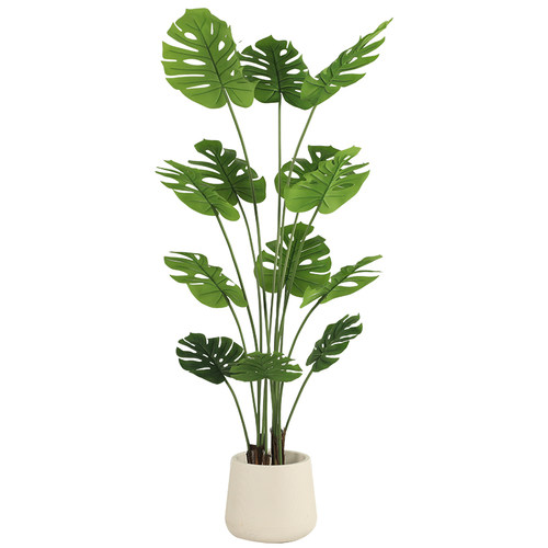 北欧仿真龟背竹绿植装饰植物造景大型盆栽室内客厅落地家居摆件假