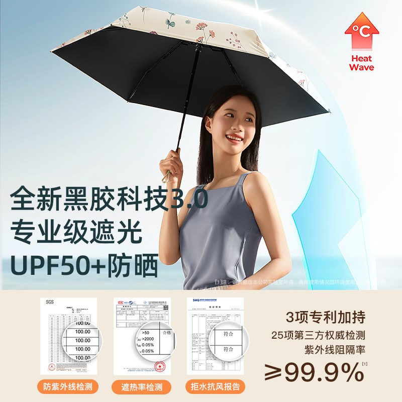 迷你太阳伞防晒防紫外线女超小轻巧便携卡片伞晴雨两用口袋遮阳伞