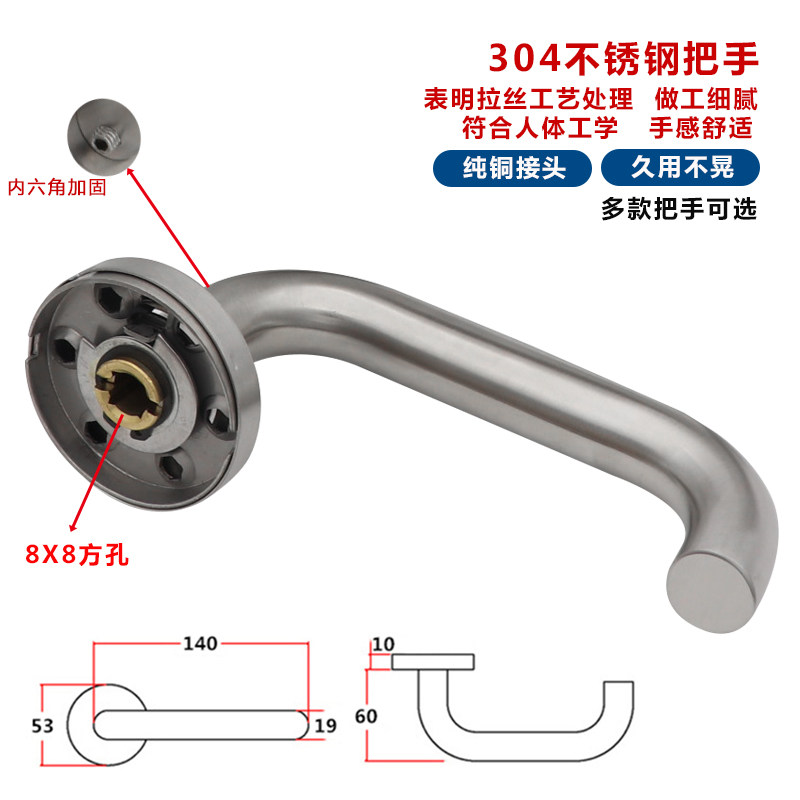 高档304不锈钢防火门锁中标国标门锁木门消防通道老式门超C级锁芯