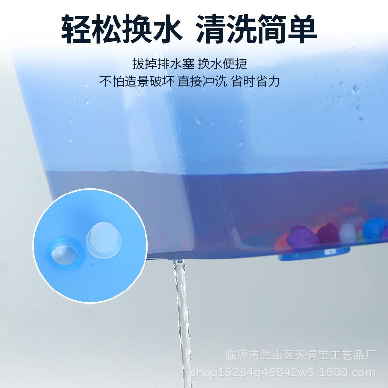 大型带盖乌龟缸水陆两栖爬宠饲养盒爬虫角蛙鳄鱼蛇箱防逃跑观察盒