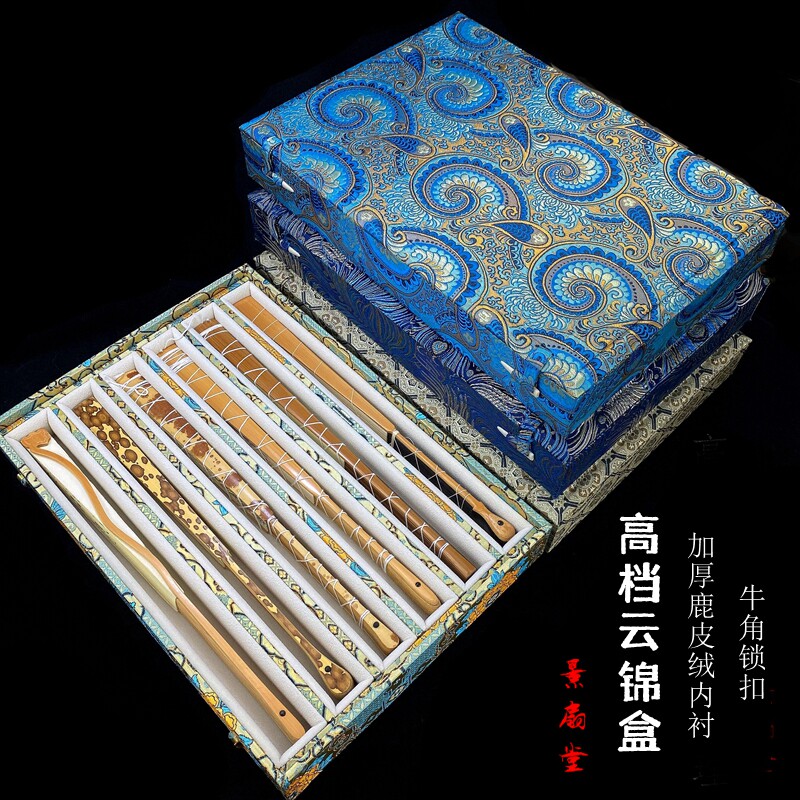 包邮收纳礼盒9.5寸10寸多把装宋锦定制高端折扇扇盒文玩扇子收藏