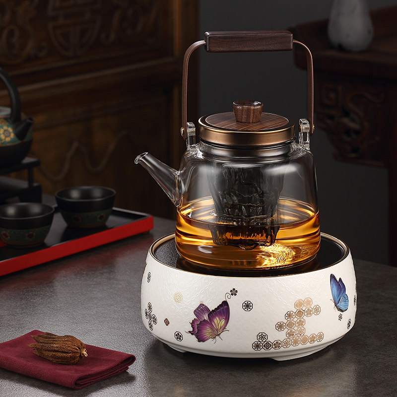 智能静音电陶炉玻璃煮茶壶烧水壶专用加热炉煮茶炉小型家用茶道炉