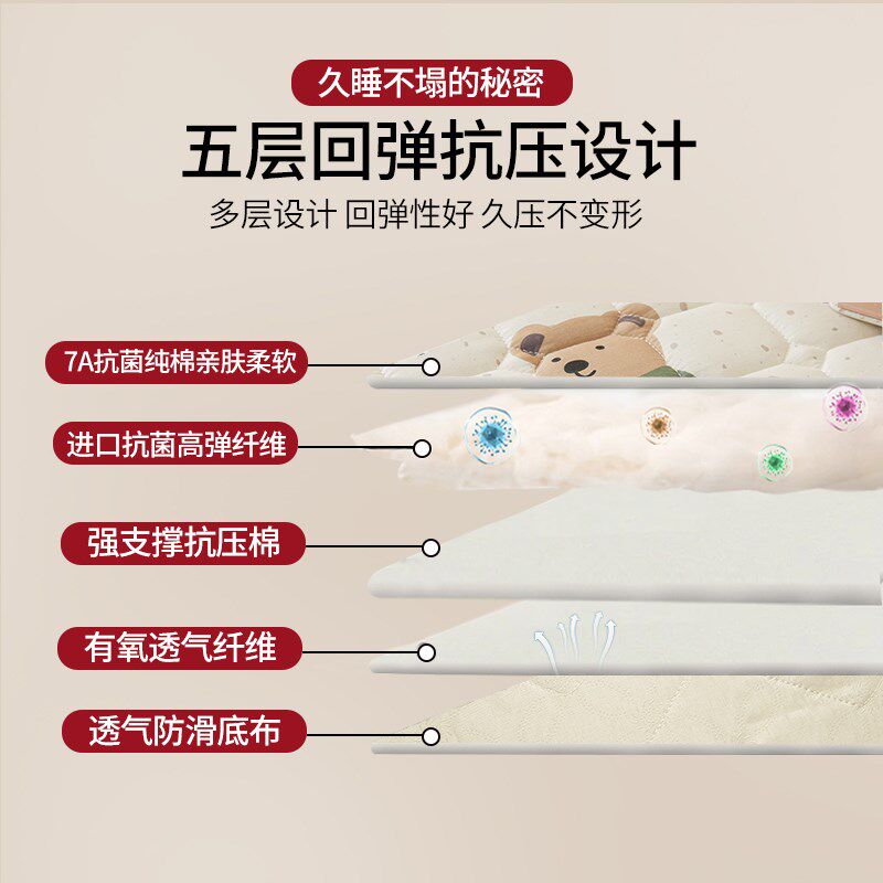 小尺寸床垫垫褥单人儿童小床幼儿园专用纯棉床褥垫子定制任意尺寸