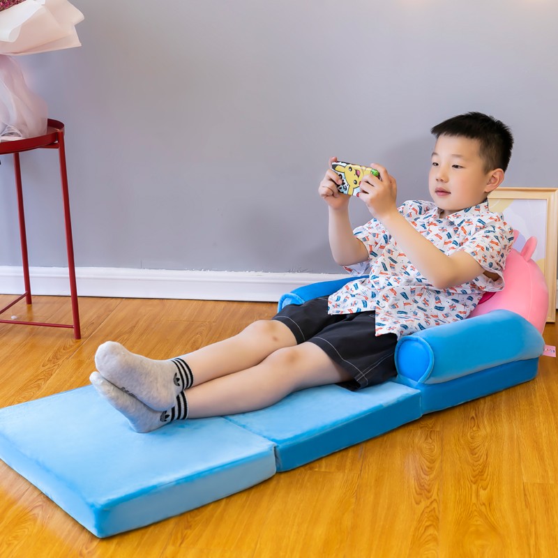 儿童折叠小沙发卡通可爱午睡床幼儿园宝宝懒人座椅男孩女孩可拆洗