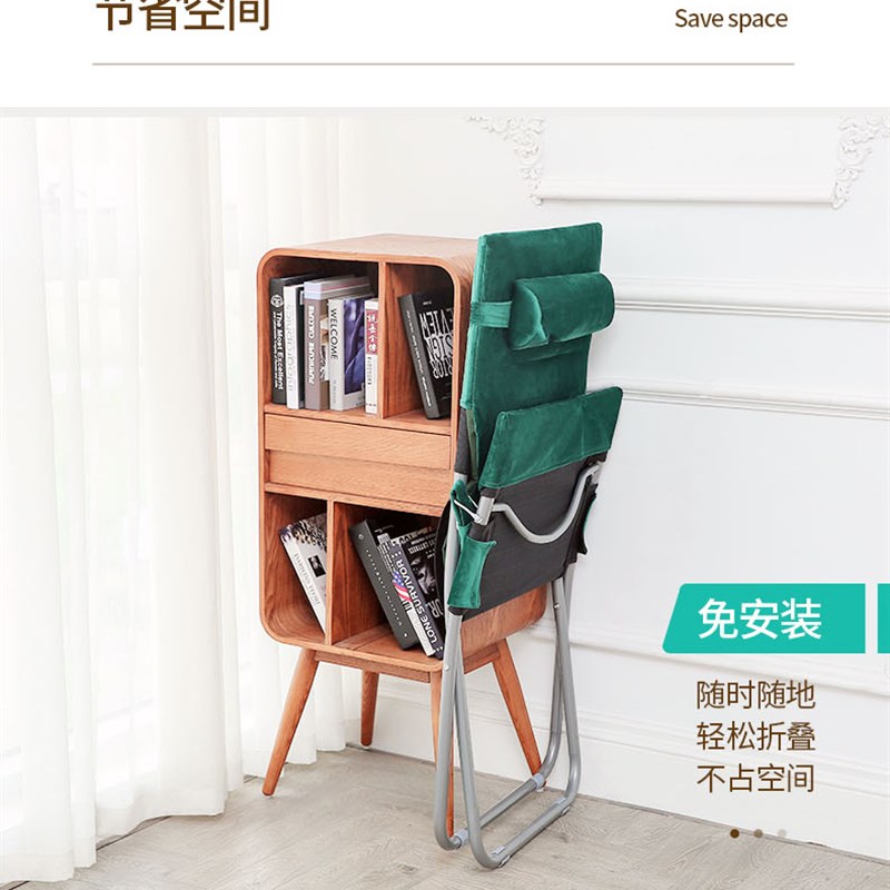 午休折叠躺椅家用休闲办公室午睡懒人椅便携式可调节阳台靠背椅子