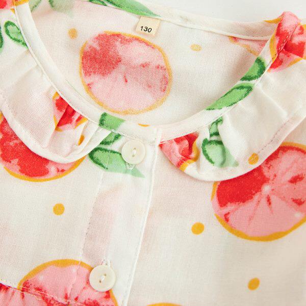 春秋夏季女童小女孩纯棉纱布睡衣长袖薄款可爱公主全棉家居服套装