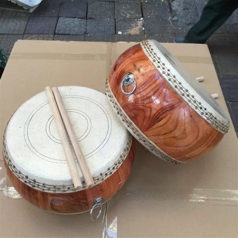 包邮8寸高音原木扁鼓 竹钉扁鼓 低战鼓 川堂鼓 竹钉鼓 道士鼓