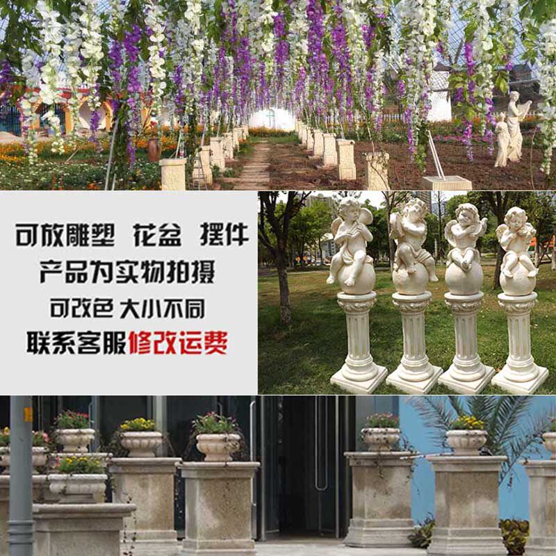 罗马柱底座路引花盆花架摆件展示台婚庆模型道具柱头欧式装饰摆设