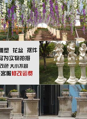 罗马柱底座路引花盆花架摆件展示台婚庆模型道具柱头欧式装饰摆设