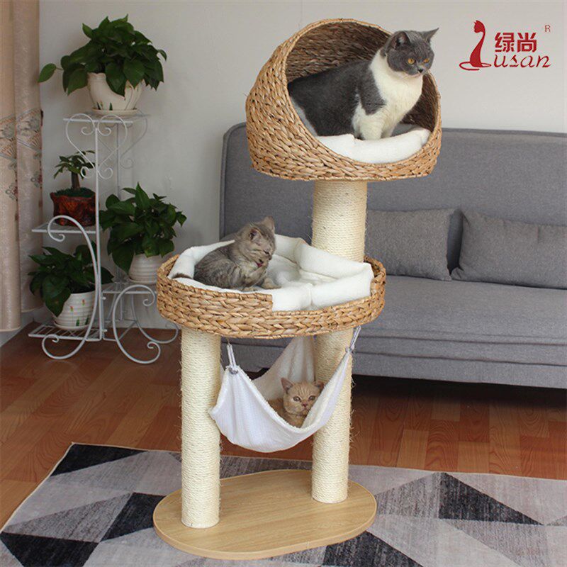猫爬架可拆洗配布垫多省包邮猫树猫窝猫抓板猫跳台蒲草猫别墅