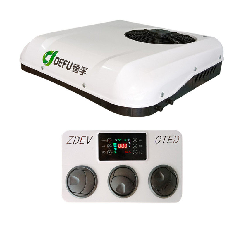 德孚12v24v轻卡货车载驻车空调48v60V72v96伏电动汽车制冷暖空调