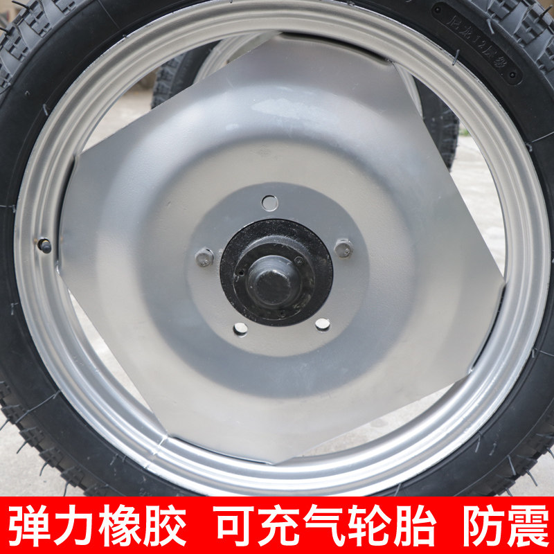 新款橡胶 3.75-19充气轮胎两轮带轴马高载推车拖车轮轱辘1500斤