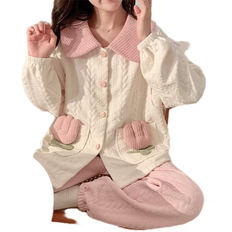 空气棉月子服春秋冬季款产后10月份11加厚哺乳家居服套装孕妇睡衣