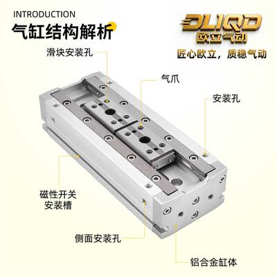 HFD薄型手指气缸HFD8X30/HFD12X10/HFD16X15/25X40/20/50/60/80