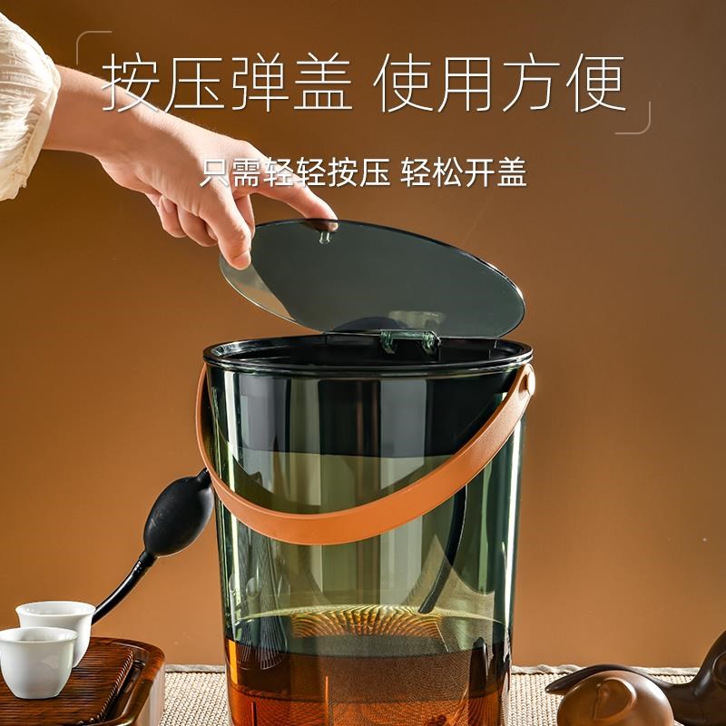 茶水桶茶渣分离过滤排水桶茶道茶台垃圾筒功夫茶具配件家用废水桶