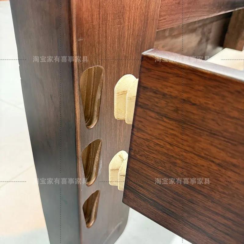 紫檀木满铺床板特厚双人大床2m1.8m豪华轻奢主卧榫卯结构实木婚床