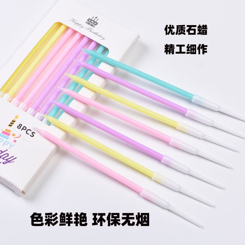 螺纹生日蜡烛创意金色无烟网红蛋糕装饰数字彩色水晶蜡烛盒装包邮