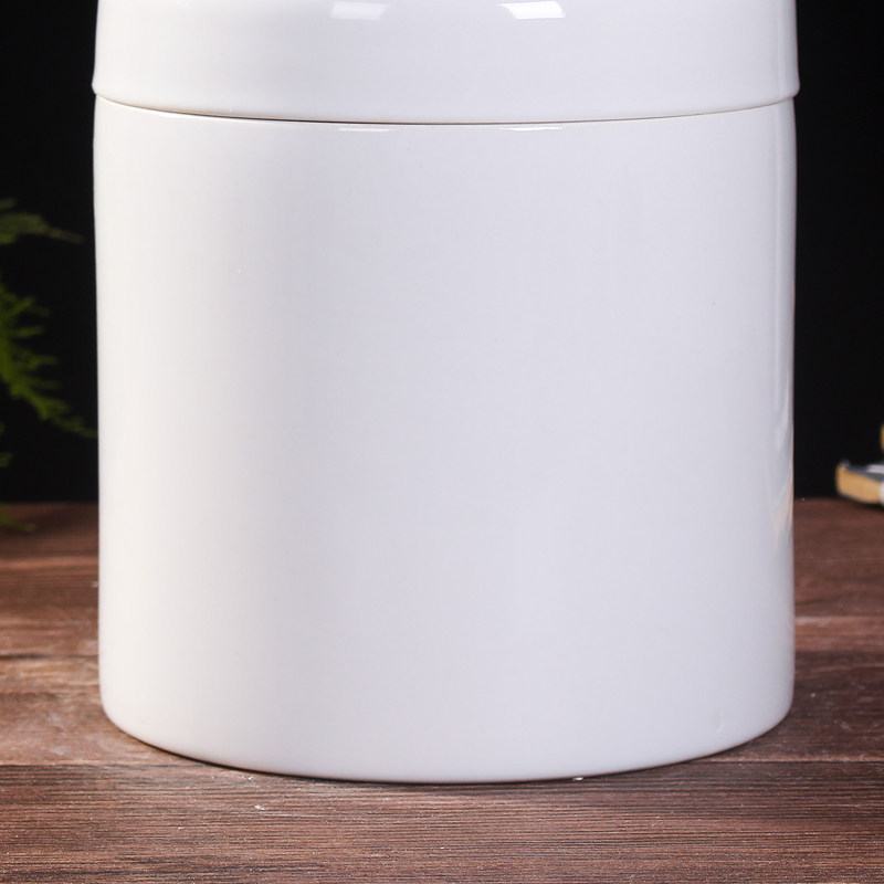 密封罐陶瓷器骨灰坛殡葬用品宠物骨灰坛纯白储物罐骨灰盒灵宠物罐
