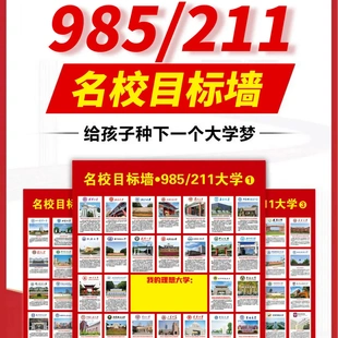 【2026新款】百所知名大学介绍高中高考名校小学生毕业激励挂图-N