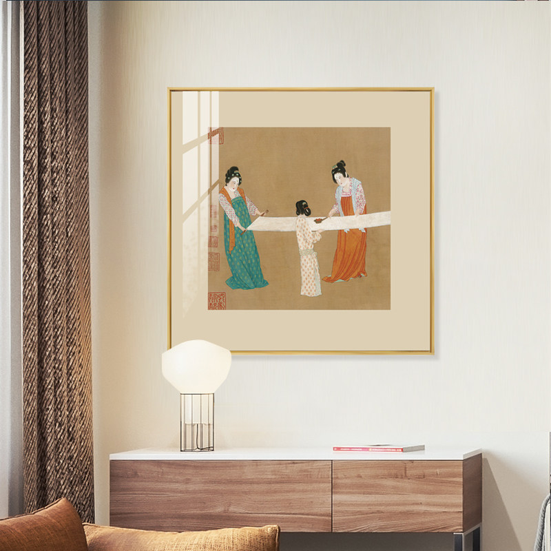 水墨宣言新中式客厅古风唐代宫廷仕女图人物工笔画装饰画茶室挂画