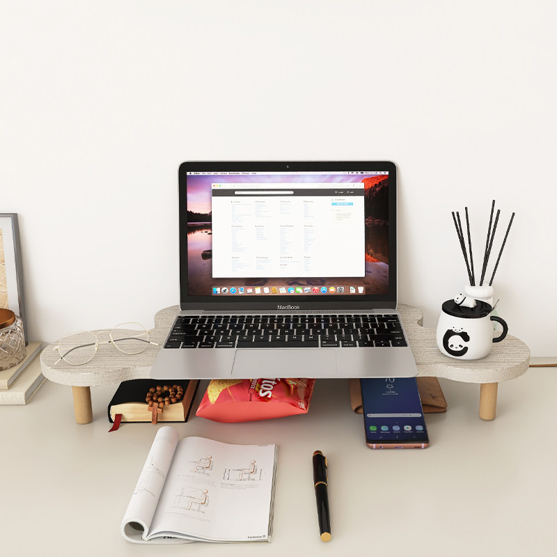 桌面转角电脑增高架显示器底座工位办公桌置物架显示屏笔记本收纳