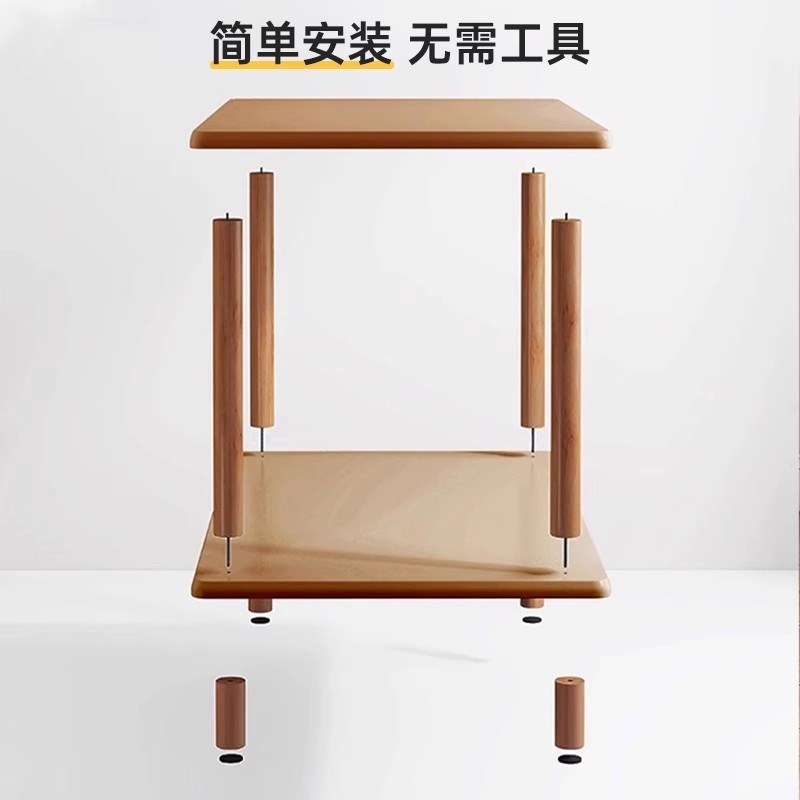 床头小桌子双层沙发旁边的边几迷你茶几侧边收纳置物架阳台小方桌
