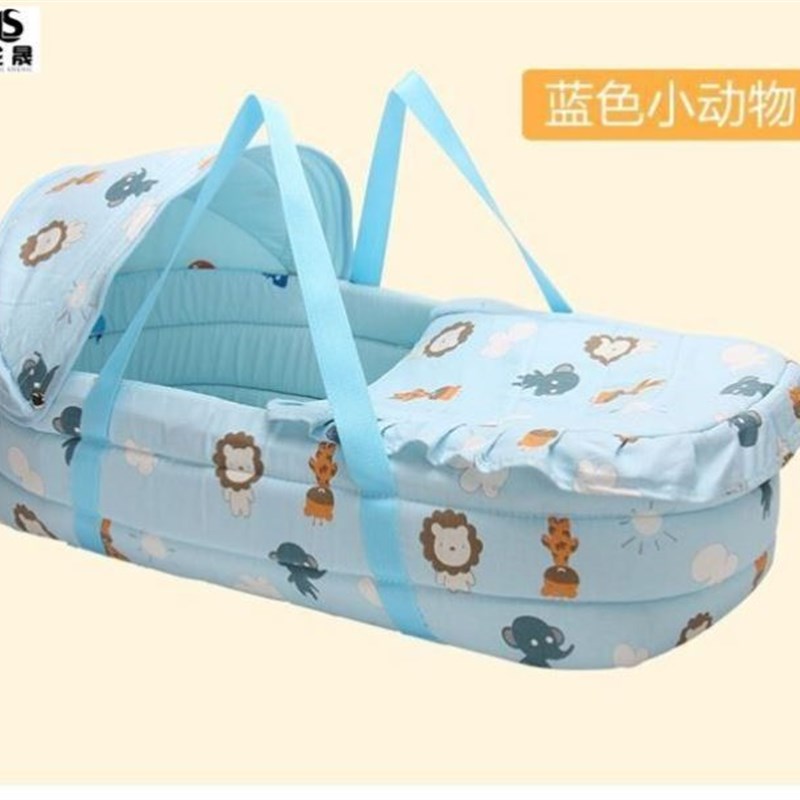 车载婴儿提篮哄睡婴儿床睡床出门安全蓝新生儿便捷睡觉出行初生窝