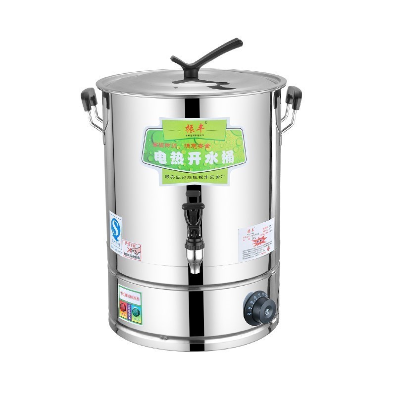 。60L电热水桶商用大容量防干烧煮粥工厂汤锅不锈钢移动烧水自动
