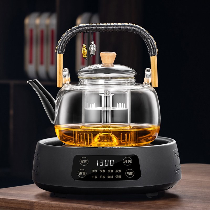 电陶炉小型家用静音煮茶器玻璃壶烧水炉泡茶专用自动茶道单煮茶炉