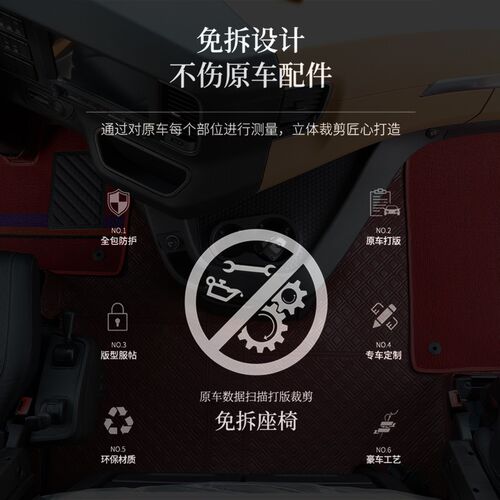 解放j6l脚垫J6G装饰用品大全尊享版车垫汽车全包围货车驾驶室装潢