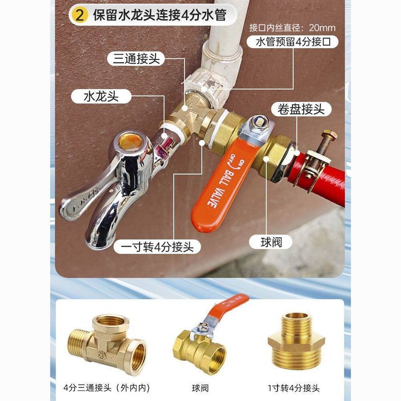 国标消防卷盘软管卷盘消防栓全套一整套20米~30米安装消火栓配件