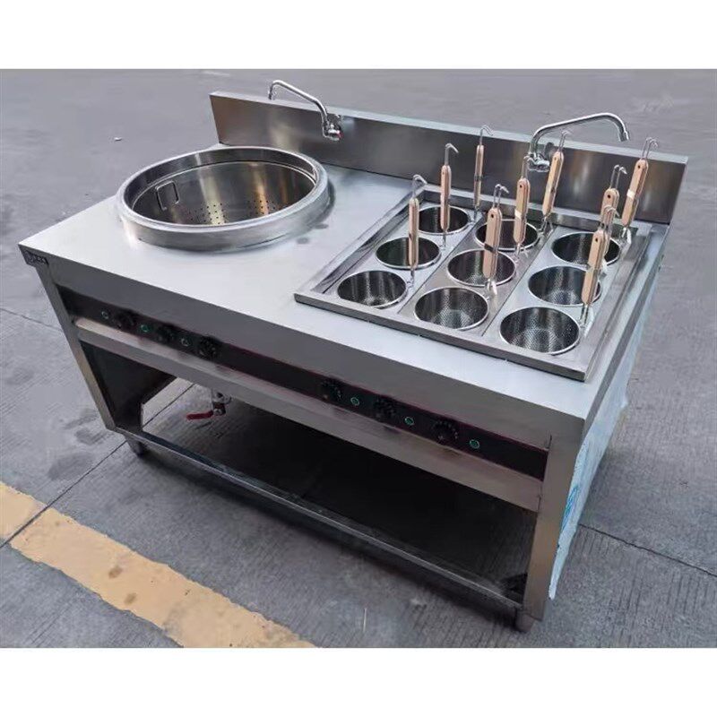 商用煮面炉麻辣烫冒菜汤粉炉电热燃气多功能双缸煮饺
