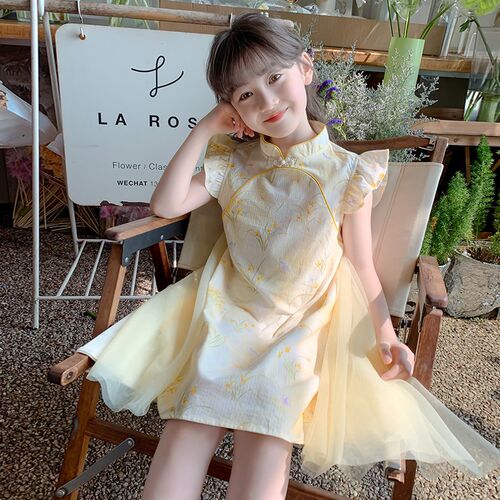 女童连衣裙2024新款夏季儿童汉服夏款洋气国风公主裙女孩夏天裙子